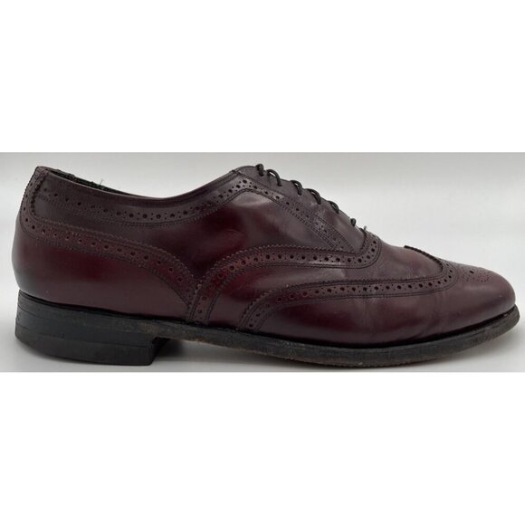 Vintage Florsheim Imperial Men’s 11C Wingtip Oxford Burgundy Leather Dress Shoes main image 8